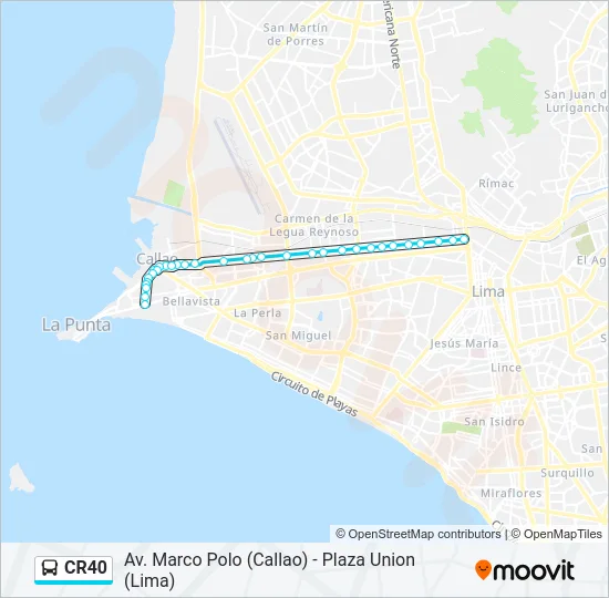CR40 Bus Line Map
