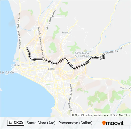 CR25 Bus Line Map