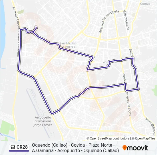 CR28 Bus Line Map