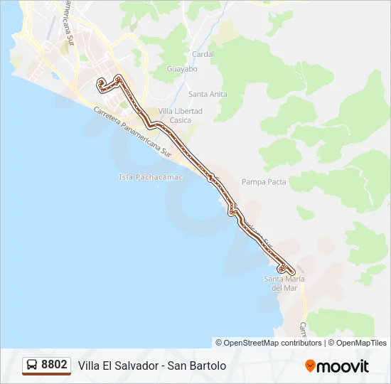 8802 Bus Line Map