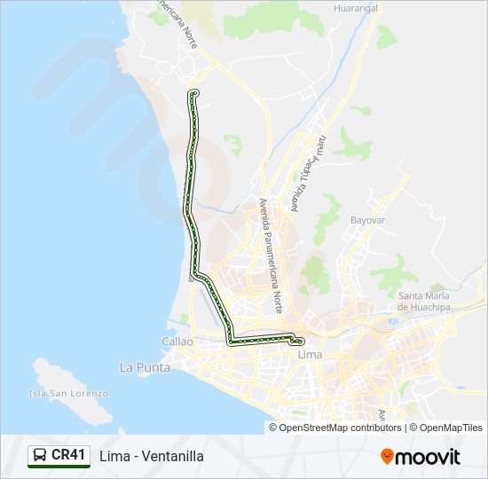 Mapa de CR41 de autobús