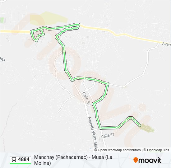 Mapa de 4884 de autobús