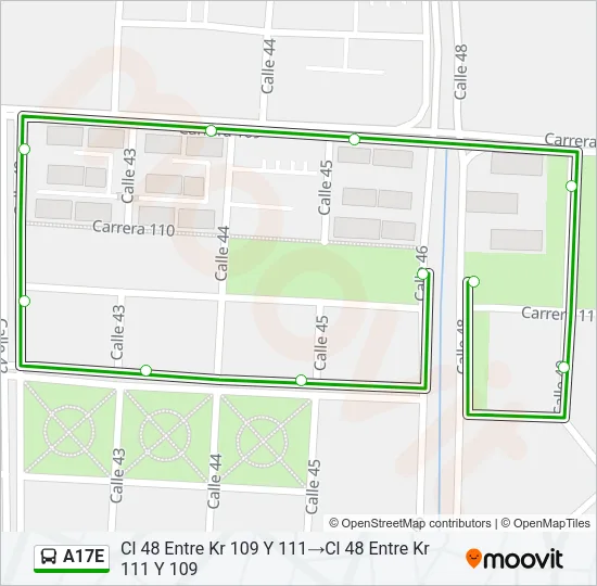 A17E Bus Line Map