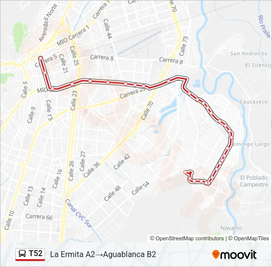 T52 Bus Line Map