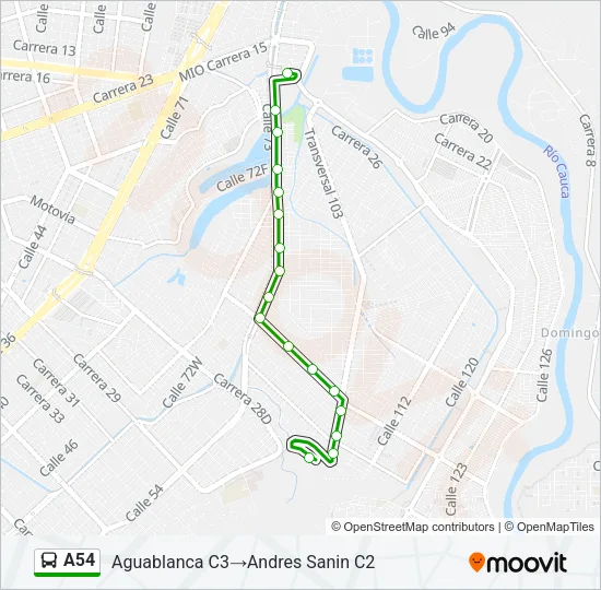 A54 Bus Line Map