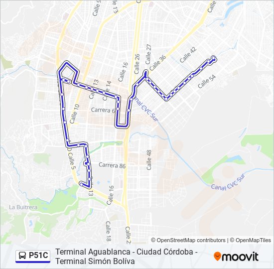 P51C bus Line Map