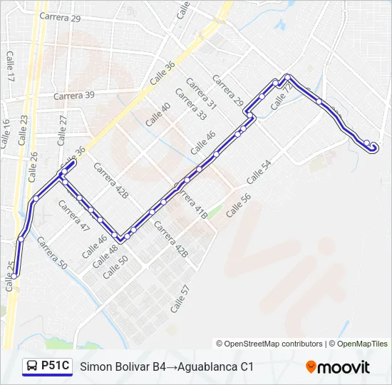 P51C Bus Line Map