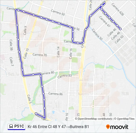 P51C Bus Line Map