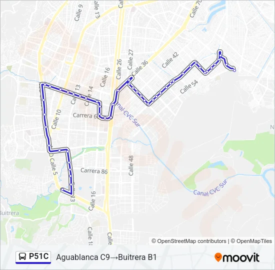 P51C Bus Line Map