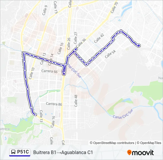 P51C Bus Line Map