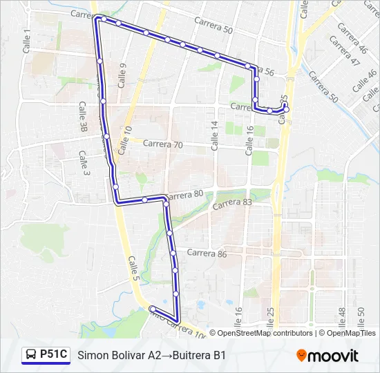 P51C Bus Line Map
