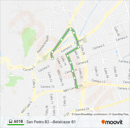 A01B Bus Line Map