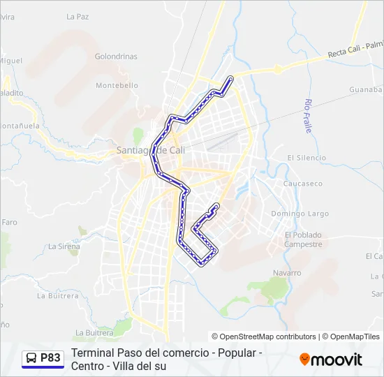 P83 Bus Line Map