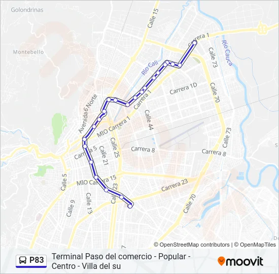P83 Bus Line Map