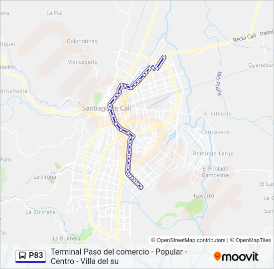 P83 Bus Line Map