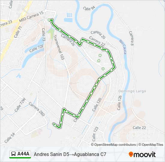 A44A Bus Line Map