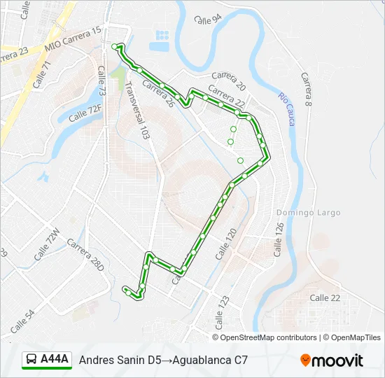 A44A Bus Line Map