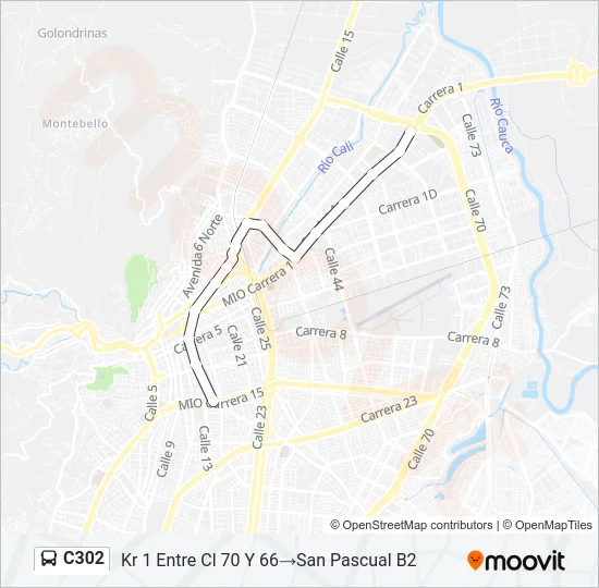 C302 Bus Line Map