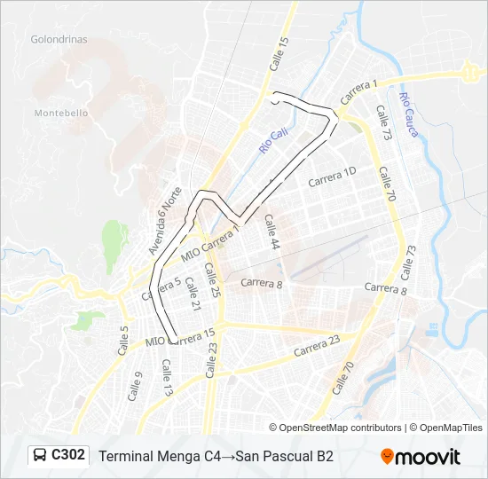 C302 Bus Line Map