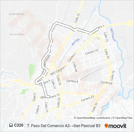 C320 Bus Line Map