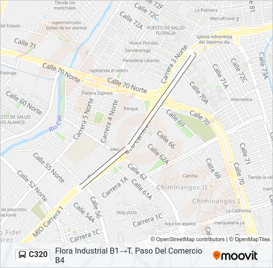 C320 Bus Line Map