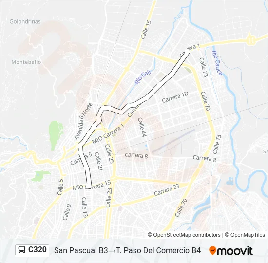 C320 Bus Line Map