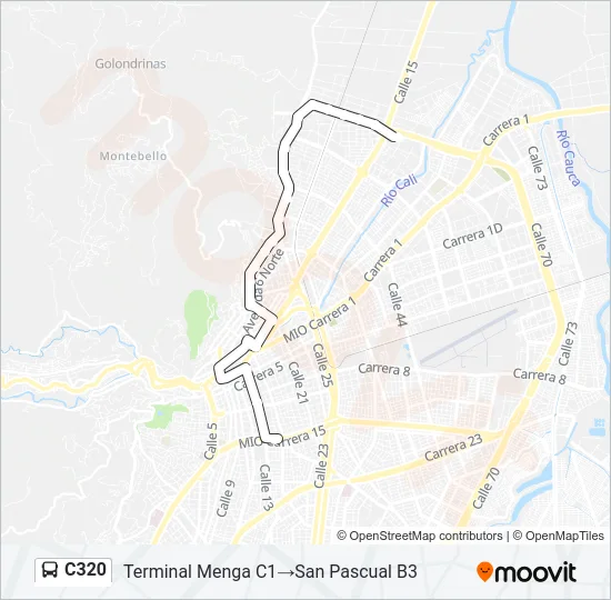 C320 Bus Line Map