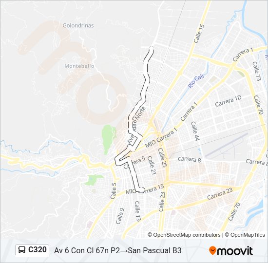 Mapa de C320 de autobús