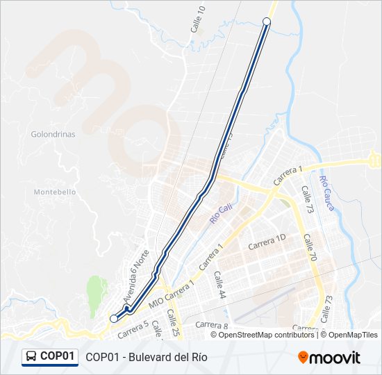 Mapa de COP01 de autobús
