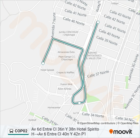 COP02 Bus Line Map