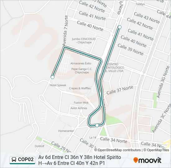 COP02 Bus Line Map