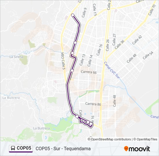 COP05 Bus Line Map