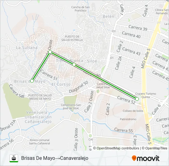 MIO CABLE Gondola Line Map