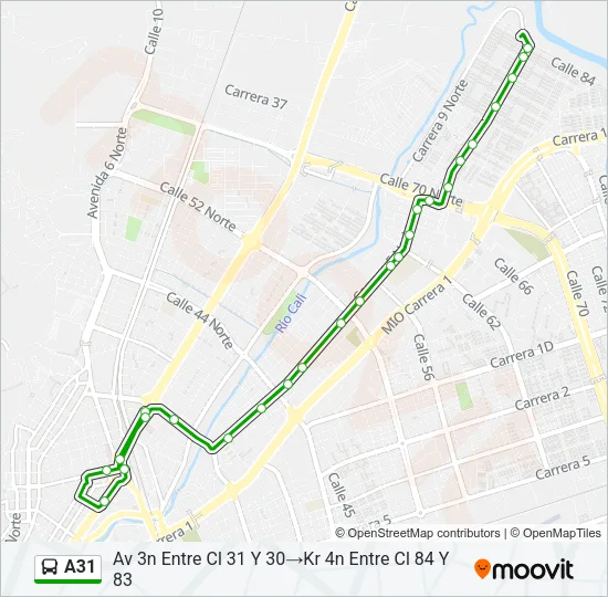 A31 Bus Line Map