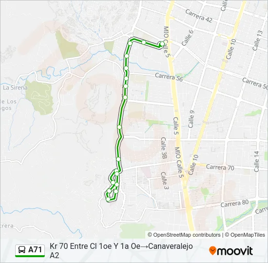 A71 Bus Line Map