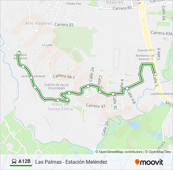 A12B bus Line Map