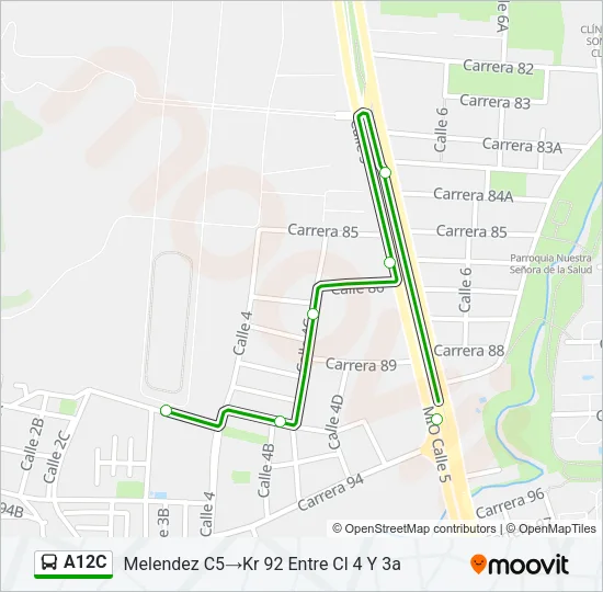 A12C Bus Line Map
