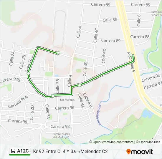 A12C Bus Line Map