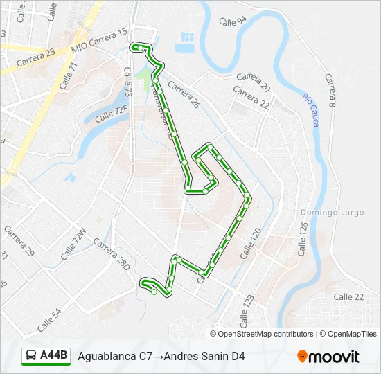 A44B Bus Line Map
