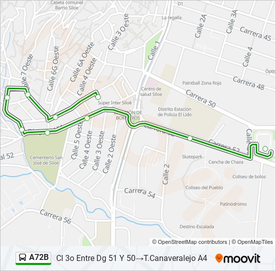 A72B bus Line Map