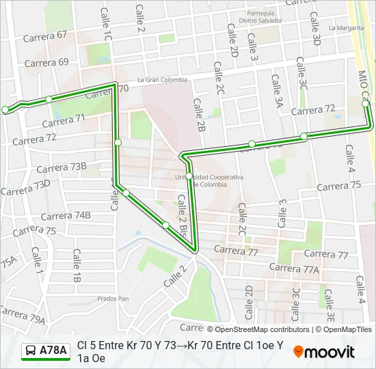 A78A Bus Line Map