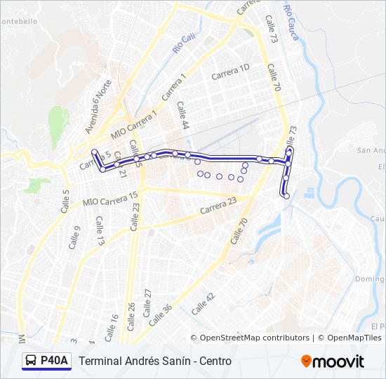 P40A bus Line Map