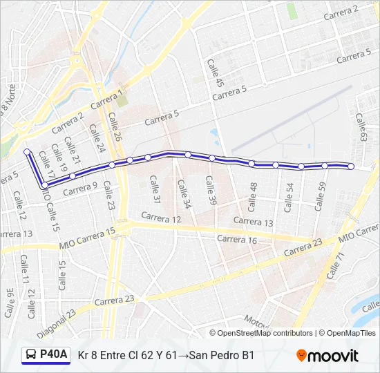 P40A Bus Line Map