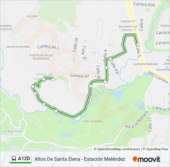 A12D bus Line Map