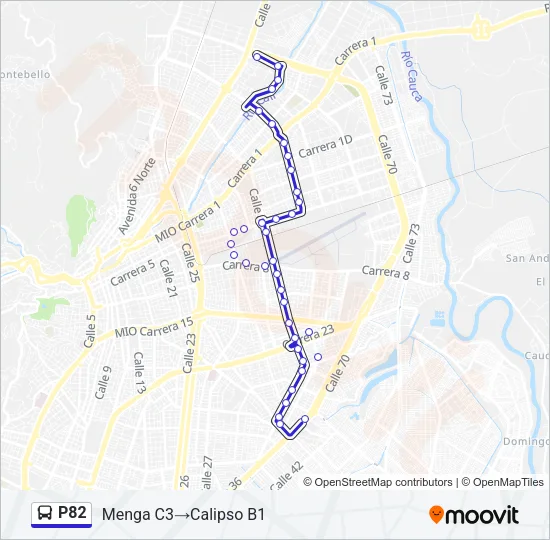 P82 Bus Line Map