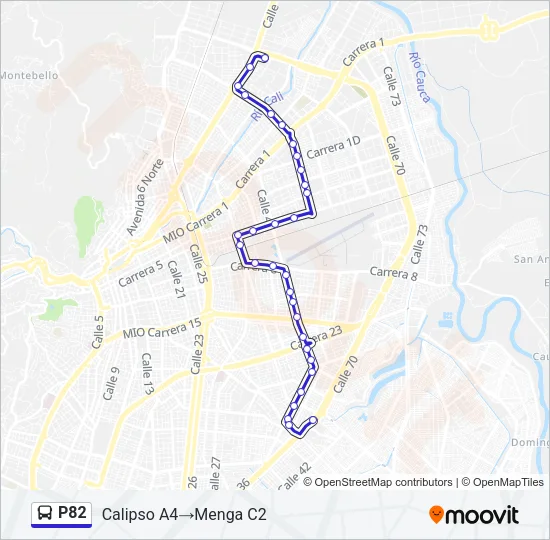 P82 Bus Line Map