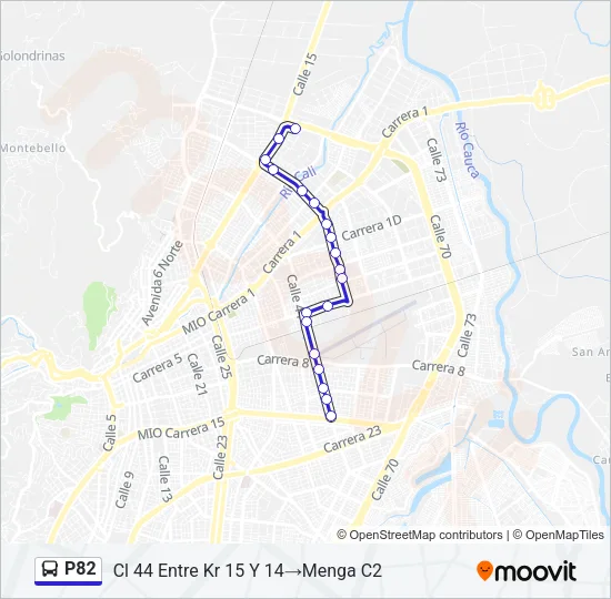P82 Bus Line Map