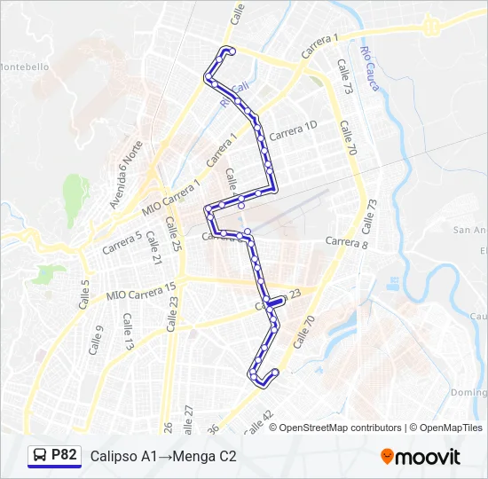 P82 Bus Line Map
