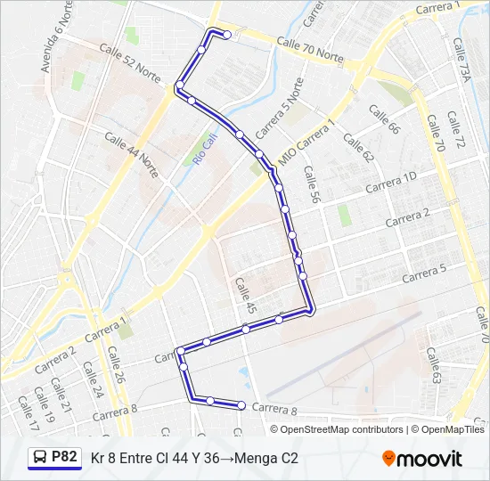 P82 Bus Line Map