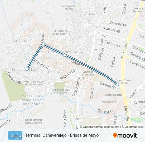 MIO CABLE Gondola Line Map